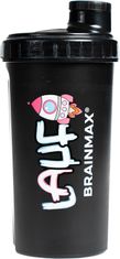 BrainMax LAUF plastični shaker, črn, 700 ml
