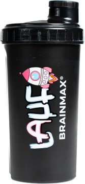 BrainMax LAUF plastični shaker, črn, 700 ml