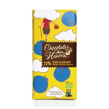 Choc. from Heaven BIO temna čokolada z borovnicami 72%, 100g