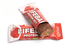Lifefood Lifebar Proteinska ploščica jagoda, BIO, 40 g