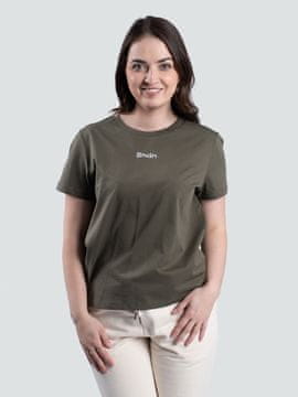 BrainMax Ženska majica s kratkimi rokavi iz organskega bombaža, kaki Velikost: XS
