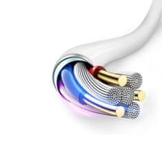 DUDAO USB-A 18 W omrežni polnilnik s kablom za iPhone USB-A – Lightning, bel