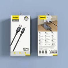 DUDAO Kabel z opletom L3ST USB-A - USB-C 5A 1,2 m - črn