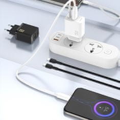 DUDAO 25 W GaN USB-C omrežni polnilnik - črn