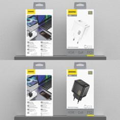 DUDAO Mrežni polnilnik A28 GaN USB-C 45 W – bel