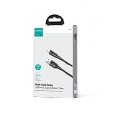 Joyroom Kabel Multi-Color Series USB-A - USB-C 100 W, hiter prenos, 1 m, črn