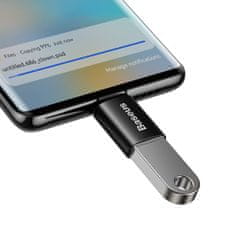 BASEUS Priključek Ingenuity Series z USB-C na USB-A 3.2 gen 1 - črn