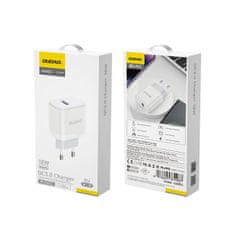 DUDAO Mrežni polnilnik za telefon USB-A 18 W – bel