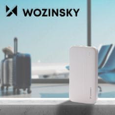 WOZINSKY Powerbank Li-Po 10000mAh 2xUSB bela