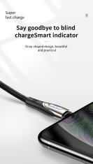 Joyroom Kabel USB-A - microUSB 3A indikator polnjenja 2 m črn