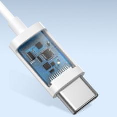 BASEUS Encok H17 minijack 3,5 mm bela slušalka s kablom