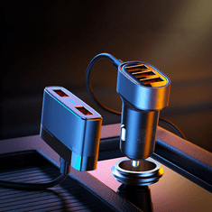 Joyroom Hitri avtomobilski polnilnik 5x USB 6,2 A s podaljškom, črn