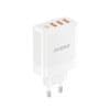 Mrežni polnilnik 3x USB-A 1x USB-C PD 20W - bel