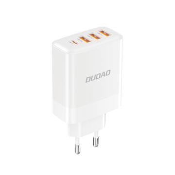 DUDAO Mrežni polnilnik 3x USB-A 1x USB-C PD 20W - bel