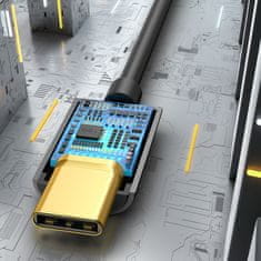BASEUS Adapter za slušalke, prehodnik L54 z USB-C na avdio priključek 3,5 mm DAC, črn