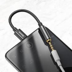 BASEUS Adapter za slušalke, prehodnik L54 z USB-C na avdio priključek 3,5 mm DAC, črn