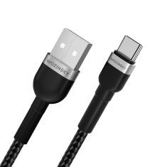 WOZINSKY Kabel USB-A - USB-C 2,4 A, 1 m, črn