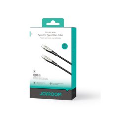 Joyroom Kabel s pletenim ovojem Star-Light Series USB-C - USB-C 100 W 1,2 m črn