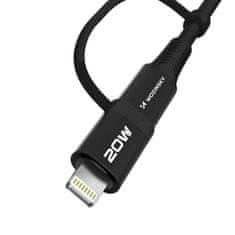 WOZINSKY 4v1 Univerzalni kabel 2x USB-C 1x USB-A 1x Lightning 60W 1m črn