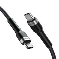 WOZINSKY Kabel USB-C - USB-C PD 65 W, 1 m, črn