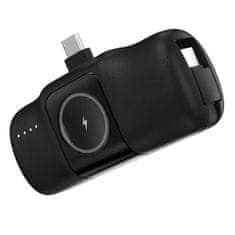 WOZINSKY Mini powerbank 5000mAh 15W USB-C in polnilnik za Apple Watch - črn