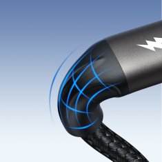 Joyroom Kabel Light-Speed Series USB-A - USB-C za hiter prenos 100 W, 1,2 m, črn