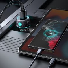 Joyroom Avtomobilski polnilnik 60 W PD USB-C USB-A črn