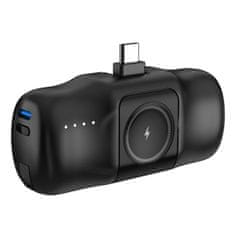 WOZINSKY Mini powerbank 5000mAh 15W USB-C in polnilnik za Apple Watch - črn