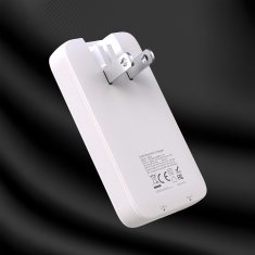 DUDAO Ultra tanka potovalna omrežna polnilna naprava GaN 65 W USB-A USB-C PD EU/US – bela