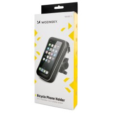 WOZINSKY Etui na telefon z uchwytem na kierownicę do roweru motocykla hulajnogi czarny