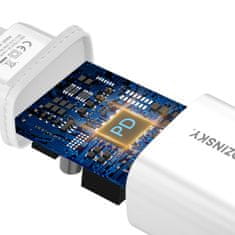 WOZINSKY Mrežni polnilnik 20 W USB-C 100–240 V, bel