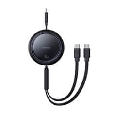 BASEUS Zvit kabel USB-C - 2 x USB-C Bright Mirror Series 100 W 1 m - črn