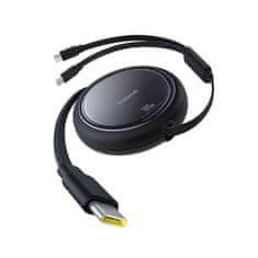 BASEUS Zvit kabel USB-C - 2 x USB-C Bright Mirror Series 100 W 1 m - črn
