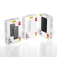DUDAO Powerbank K6Pro 10000mAh univerzalni z USB-kablom USB-C microUSB Lightning črn