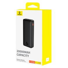 BASEUS Powerbank 20000mAh Airpow 20W s kablom USB-A - USB-C 50cm - črn