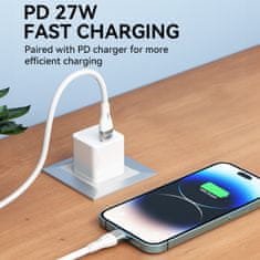 WOZINSKY Kabel za iPhone USB-C - Lightning PD 27W 1m bel