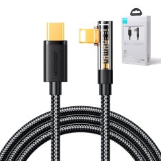 Joyroom Kotni kabel iPhone Lightning - USB-C za hitro polnjenje 20 W, 1,2 m, črn