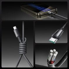 Joyroom Kabel USB-A - USB-C z organizatorjem in magnetnim držalom 1,2 m - siv