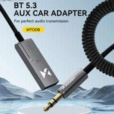 WOZINSKY Avdio adapter z Bluetooth 5.3 sprejemnikom in priključkom AUX miniJack 3,5 mm in USB-A