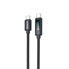 DUDAO Kabel L7C USB-A - USB-C 100 W z LED-zaslonom 1 m - črn