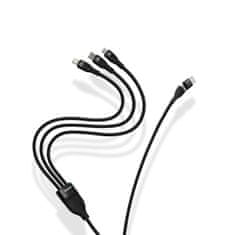 BASEUS Kabel 4v1 USB+USB-C za USB-C / iPhone Lightning / micro USB 1,2 m – modri