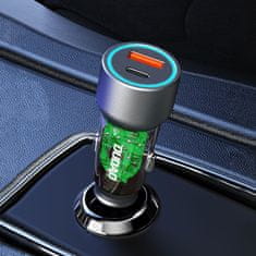 DUDAO Avtomobilski polnilnik R4T 30W USB-A USB-C - siv