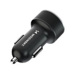 WOZINSKY Avtomobilski polnilnik za vžigalnik USB-C USB-A 36 W, črn
