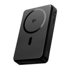 BASEUS Powerbank Airpow II 10000mAh Qi2 MagSafe 22,5W s kablom USB-C 20V 3A 30cm - črn