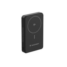 WOZINSKY Magnetni powerbank Qi2 10000 mAh s podstavkom USB-A USB-C 22,5 W PD – črn