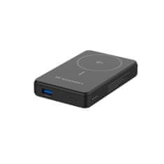 WOZINSKY Magnetni powerbank Qi2 10000 mAh s podstavkom USB-A USB-C 22,5 W PD – črn