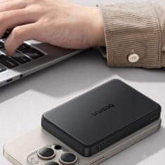 BASEUS Powerbank Airpow II 10000mAh Qi2 MagSafe 22,5W s kablom USB-C 20V 3A 30cm - črn