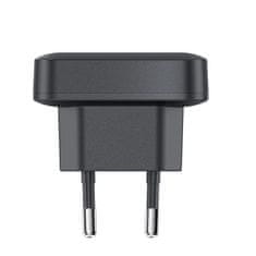 AceFast Ploščati omrežni polnilnik 65 W GaN 2 USB-C USB-A ultra tanek – črn
