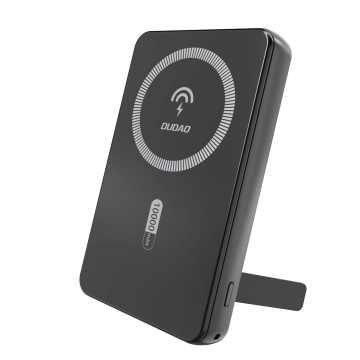 DUDAO Powerbank K14S+ 10000mAh s stojalom 20W USB-A / USB-C / MagSafe - črn