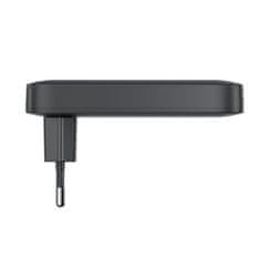 AceFast Ploščati omrežni polnilnik 65 W GaN 2 USB-C USB-A ultra tanek – črn